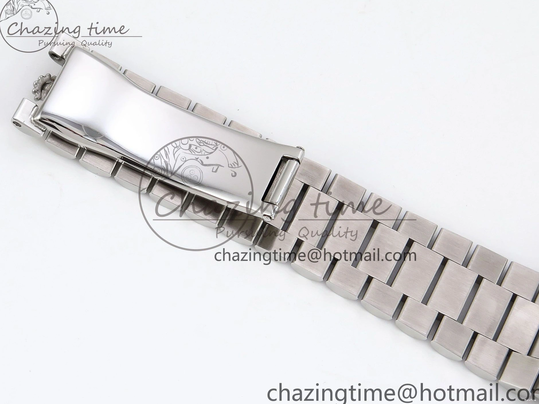 MiroTime 0108 DayDate 40 SS JDF 904L Steel White Roman Dial on President Bracelet VR3255 V3 (Gain Weight) Resilient 1424